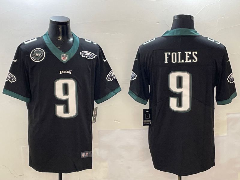 Men Philadelphia Eagles #9 Foles Black Second generations 2025 Nike Vapor Limited NFL Jersey style 2093->philadelphia eagles->NFL Jersey
